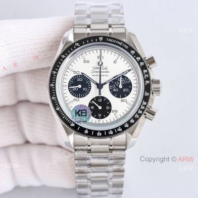 Swiss Copy Omega New Speedmaster Moonwatch 1863 White Dial Steel Watch 42mm